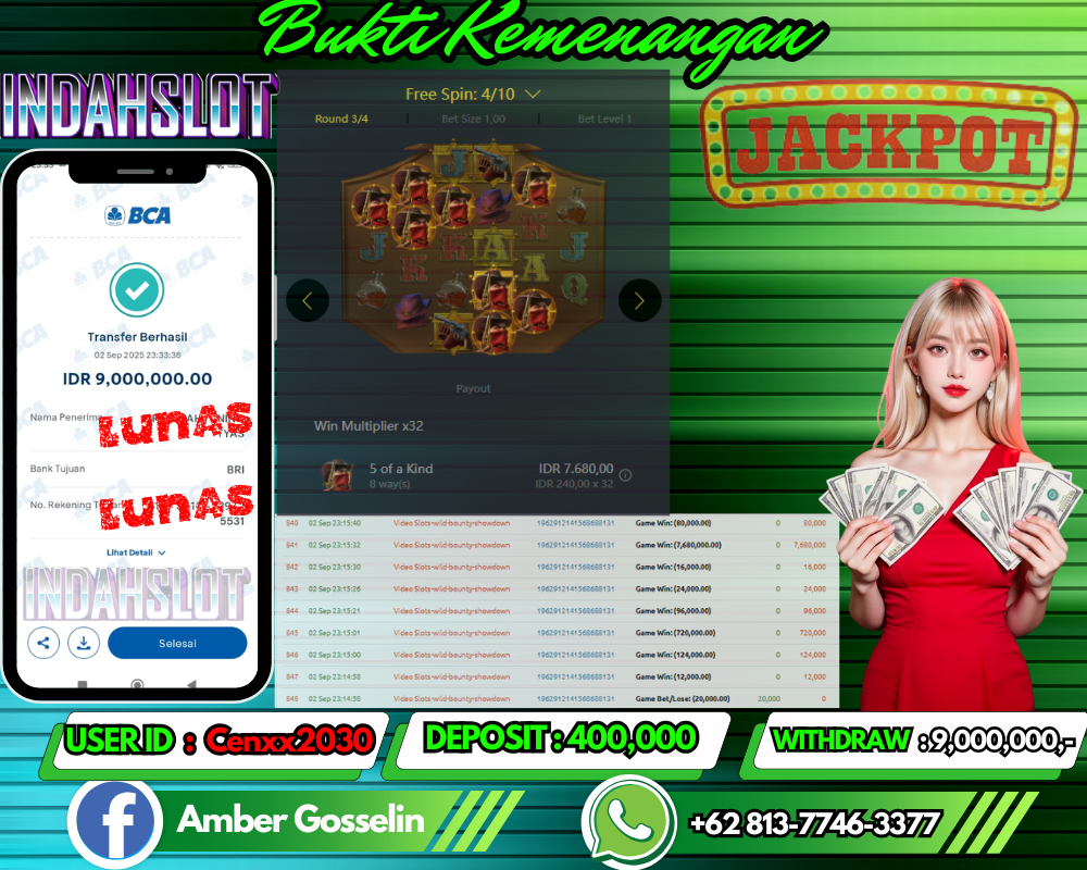 INDAHSLOT Wild Bounty Showdown Rp 9,000,000,- LUNAS!!