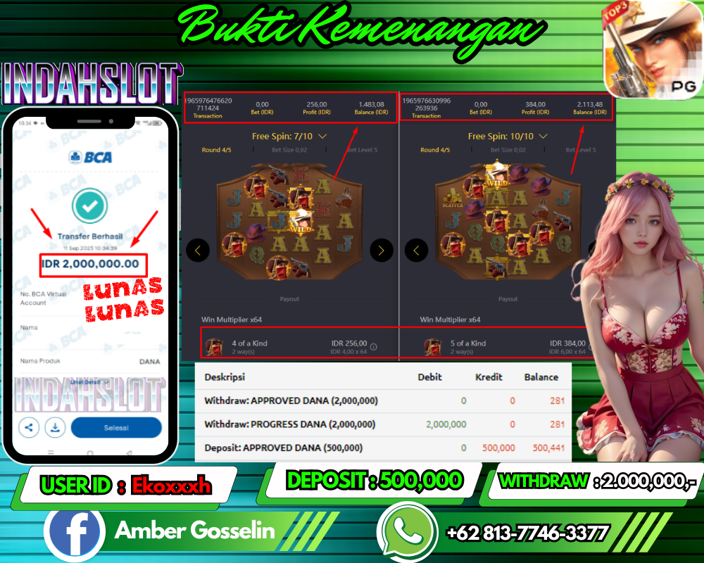 INDAHSLOT WILD BOUNTY SHOWDOWN Rp 2.000,000,- LUNAS!!