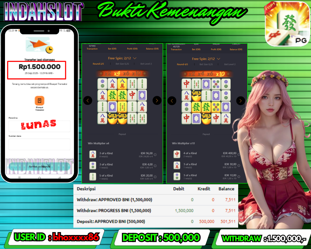 INDAHSLOT MAHJONG WAYS 1 Rp 1.500,000,- LUNAS!!