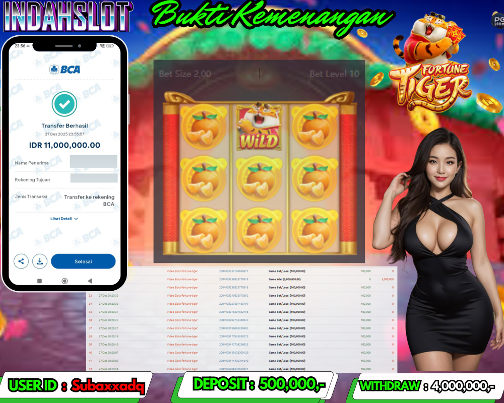 INDAHSLOT FORTUNE TIGER Rp.4,000,000 LUNAS