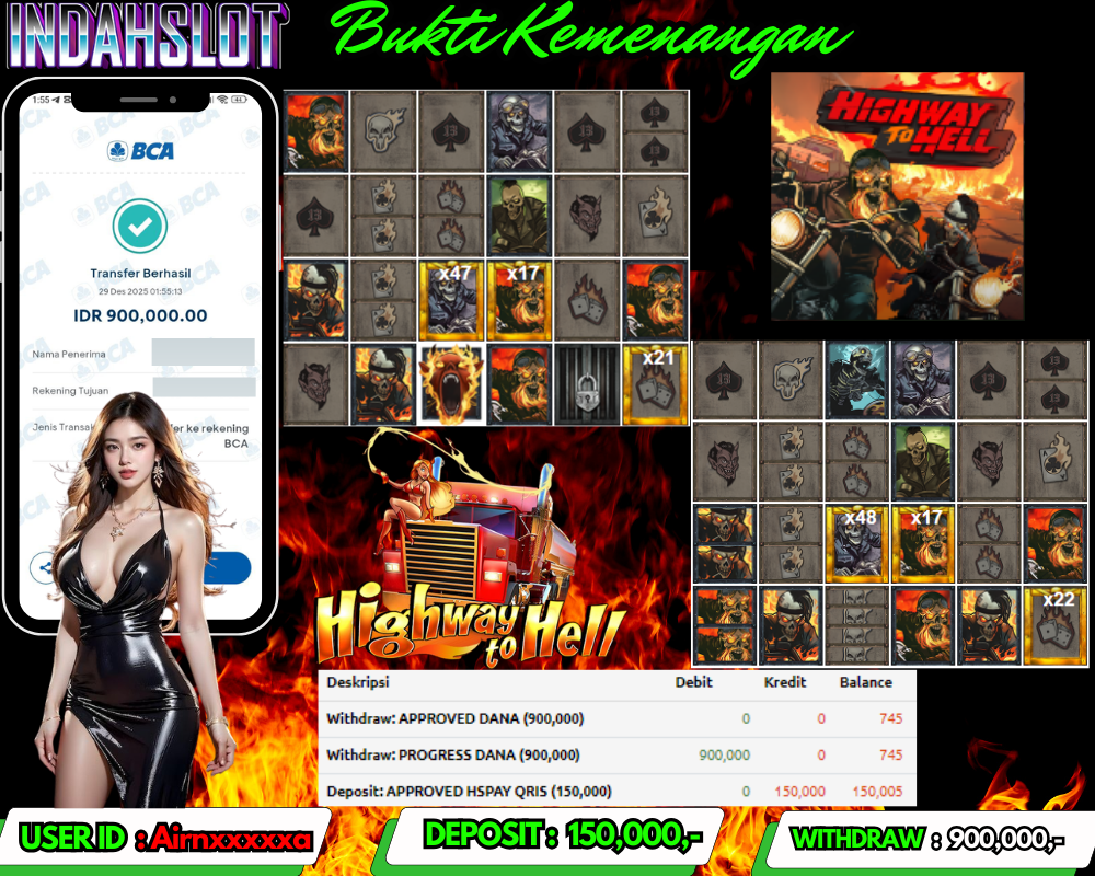 INDAHSLOT HIGHWAY TO HELL 1 Rp.900.000 LUNAS